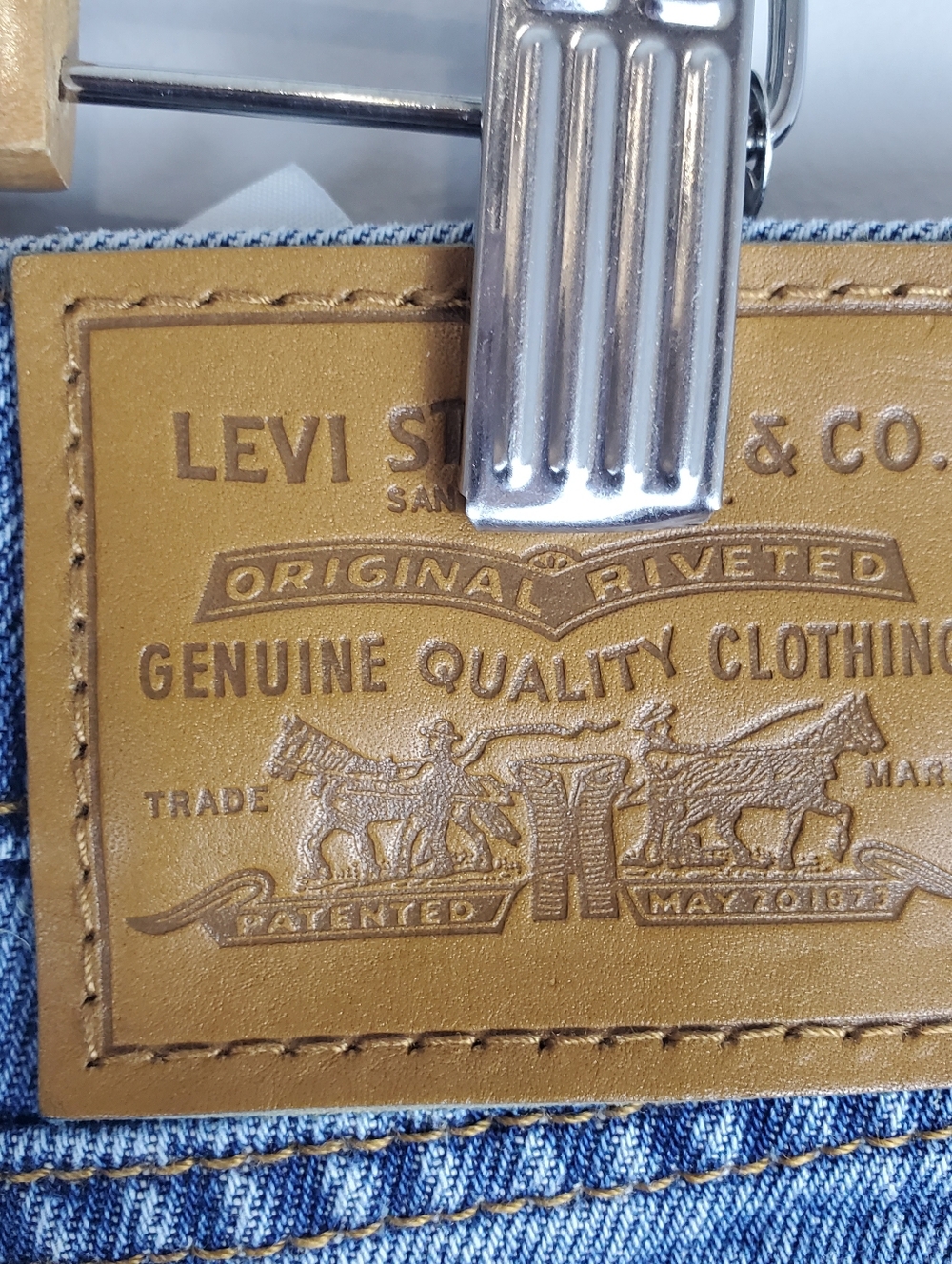 Levi's Premium Denim Nwt A55660001 Low Loose Straight Leg Jeans 34x 32 - Picture 8 of 16